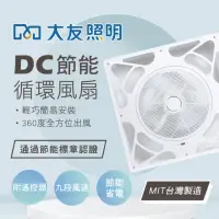 在飛比找momo購物網優惠-【大友照明】台灣製造 節能標章款 輕鋼架DC變頻循環扇 白色