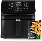 12-In-1 Air Fryer 5.8QT, Toast, Bake, Nutrition Facts for 100+ In-App Recipes, A