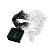 Ozoffer String Lights Outdoor Lamp 30 LED Raindrop Solar Fairy Garden Christmas Tree
