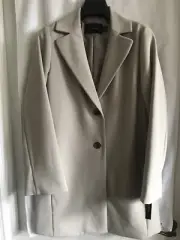 NWT Tahari Women's Jayden Crepe Topper Coat Hazelnut Size Medium