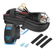 OFFROADTOWN LED Light Bar Wiring Harness 1 Lead 16.4FT Nylon Wiring Kit for D...