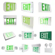Green LED Emergency Exit Light Sign, Wall/Ceiling Mount/LED Lighting Lamp Head