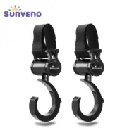 Universal Black Stroller Hooks - 2 Pack