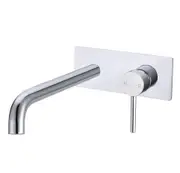 Aquaperla Pentro Chrome/Matt Black/Brushed Gold/Brushed Nickel/Gunmetal Grey Solid Brass With Round Spout Wall Mixer