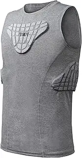 [TUOY] Youth Padded Shirt Chest Rib Protector Heart Guard Sternum Protective Compression Shirt for Baseball Football Basketball Lacrosse