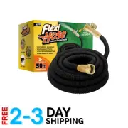 Ultimate 50ft Expandable Garden Hose with Solid Brass Connectors and Nozzle