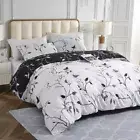 Size Duvet Cover Sets - Bedding Set Reversible, Leaf Duvet Covers Set with