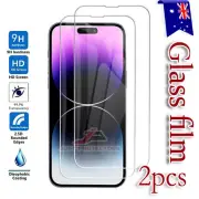 2X For iPhone 14 13 12 11 Pro Max 7 8 Plus XS XR Tempered Glass Screen Protector