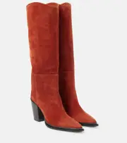 [Jimmy Choo] Jimmy Choo Cece 80 suede knee-high boots AU 7 red