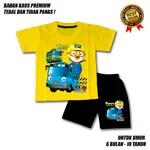 HITAM TAYO PORORO 3RD BUS 男童套裝黑色褲子 PREMIUM MATERIAL 男童套裝 0-1