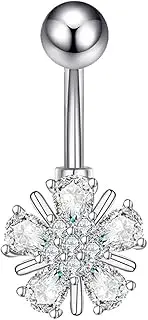 [Generic] 316L Surgical Stainless Steel, zircon navel ring navel nail piercing jewelry (C-2697)