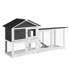Extra Large Wooden Chicken Coop Rabbit Hutch House with Run Cage Outdoor P GR-AB