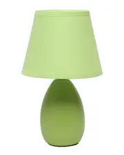 Lalia Home Nauru 9.45in Traditional Petite Ceramic Oblong Bedside Table Desk Lamp