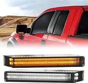 Nilight Side Mirror Marker Light Switchback White Parking Amber Turn Signals Light Smoked Lens Plug and Play Compatible With Ford F150 Raptor Expedition 2006-2008 Lincoln Mark LT