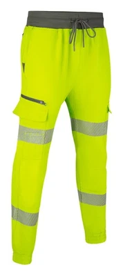 Womens Hi-Vis Work Joggers Saturn Yellow Size L