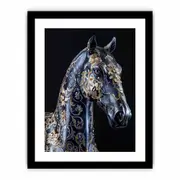 Blue Horse Canvas Painting Print