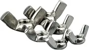 Wing Nuts Butterfly Wingnut 304 Stainless Steel Metric Wings Nut Screws Stop Assortment Kit Tighten Practical for Toilet Machinery Industrial Construction SUS Bolts Fastening Silver M4 M5 M6 M8 110X