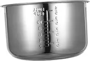 [PRETYZOOM] Stainless Steel Inner Cooking Pot Thicken Rice Cooker Replacement Pot Capacity for Home Hotel and More Convenient Scale Design