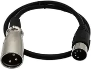 jasavdio MIDI 5 Pin DIN Male to XLR 3 Pin Male Cable (1.64FT) for Matching Music Instruments or Cables with MIDI or XLR Female Connectors