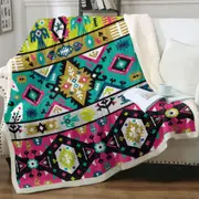 Multi Colored Aztec Throw Blanket