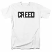 Creed Cracked Logo T Shirt Mens Licensed Boxing Movie Tee Rocky White