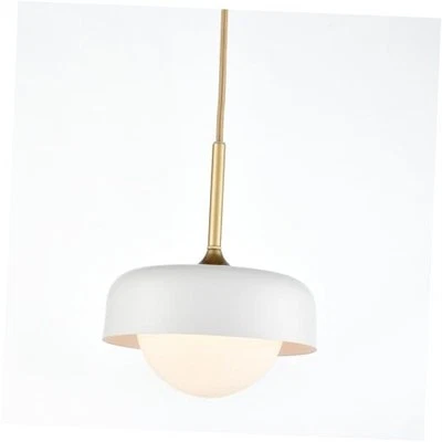 Kitchen Pendant Light White Metal Barn Shade Adjustable Height Hanging