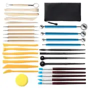 32 Piece Set Pottery Sculpting Tool Ceramic Clay Crafts Carving Tools