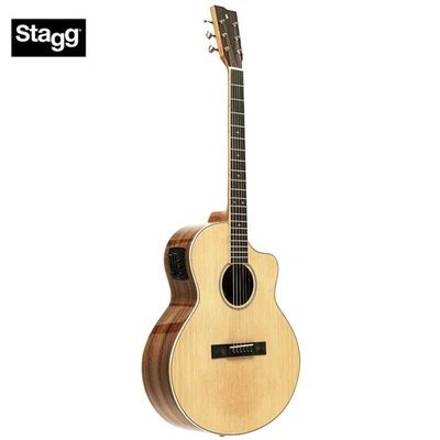 Stagg Series 45 Orchestra Spruce/Acacia Acoustic Electric Guitar SA45 OCE-AC