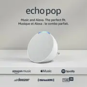 Amazon Echo Pop (1st Gen) Full Sound Smart Speaker with Alexa - Glacier White