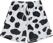 [GINTPK] Mens Graphic Shorts Sports Basketball Quick-Drying Mesh Drawstring Shorts
