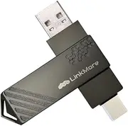 LinkMore 256GB USB/USB C Flash Drive, Type C USB C Flash Drive, USB C Memory Stick, 2in1 OTG Flash Drive for Android Phones, iPhone-15, Dual USB C Storage Flash Drive, 150MB/s USB C Thumb Drive