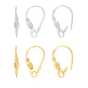 Sterling Silver Safety Fish Hooks 18.5x8mm with Closed Loop * Different Platings
