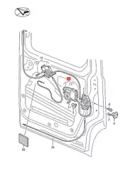 Genuine VW Caddy power latching system motor for sliding door left 2K7843745C