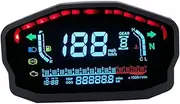 GLEAVI Motorcycle LCD Speedometer Odometer Gauge Digital Water Temperature Level Indicator for Bikes Durable Design Night Display
