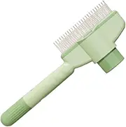 Cat Hair Knot Comb - Pet Grooming Brush for Matted and Flea Removal | Steel Needle Comb with Eject Button for Cats and Puppies, Easy-to-Clean Detangling Tool for Home Grooming Routine