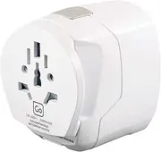 Go Travel Worldwide Grounded Adaptor Plus USB, White