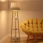 Floor Lamp Light 3 Tier Shelves for Bedroom Living Room Corner Display Storage