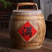 YUGXTH Large Ceramic Jar for Rice, Ceramic Rice Container, Ceramic Rice Bucket with Lid, Rice Storage Container, Grain Storage Food Dispenser, for Flour, Rice, Nuts, Snacks(25kg)