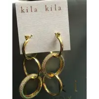 在飛比找蝦皮購物優惠-Kila Kila 垂墜式環狀多造型設計耳環