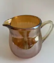 Vintage Carnival Glass 6" Juice Pitcher Gold Moderne