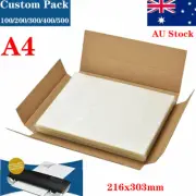 100-500 Sheet A4 Thermal Laminating Pouches 80 Mic Gloss Clear Film 216 x 303 mm