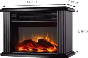 Chimenea Electrica 14'' Mesa Portatil Calefaccion Domestica Permanente Llama Rea