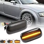 2X Dynamic Smoked LED Side Marker Turn Signal Light Lamp For Audi A3 A4 S4 A6 A8