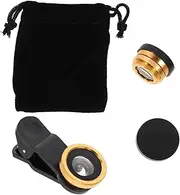 FUTUREORYY 2 Sets Fisheye Phone Camera Lens Kit Multipurpose Macro Wide Angle Lenses for Stunning Photography of People Pets Scenery Easy to Use Clean with Microfiber Lens Bag