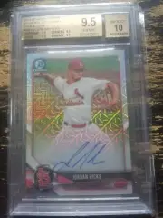 2018 Jordan Hicks Topps Mojo Refractor Rc Autograph #BMA-JH