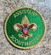 Vintage Assistant Scoutmaster Gold Mylar Border Boy Scout Position Patch