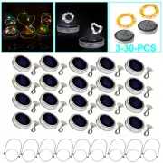 Solar Mason 20 LED Jar Lights String Waterproof Outdoor Patio Hanging Lamp
