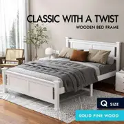 ALFORDSON Bed Frame Wooden Timber Queen Size Mattress Base Platform Arne