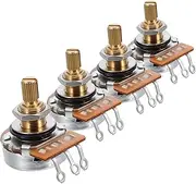 Didiseaon 4pcs Potentiometer Knobs for Guitar Bass Linear Taper Split Shaft Volume Tone Control Precision Sound Adjustments Spline Design Linear Taper Potentiometers