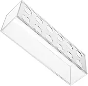 Cabilock Rectangular Acrylic Flower Vase Hydroponic Container for Indoor Flower Arrangement Clear Decorative Centerpiece for Living Room Home
